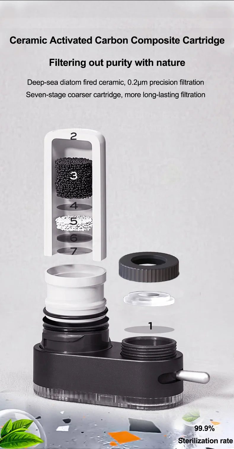 Splash proof faucet filter, water purifier, kitchen water treatment equipment, tap water filter customized