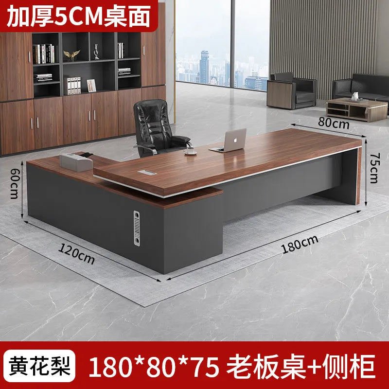 Modern Computer Office Desk Wooden Study Minimalist Save Space Interior Office Desk Fashion Meuble Bureau Ornaments Accessories