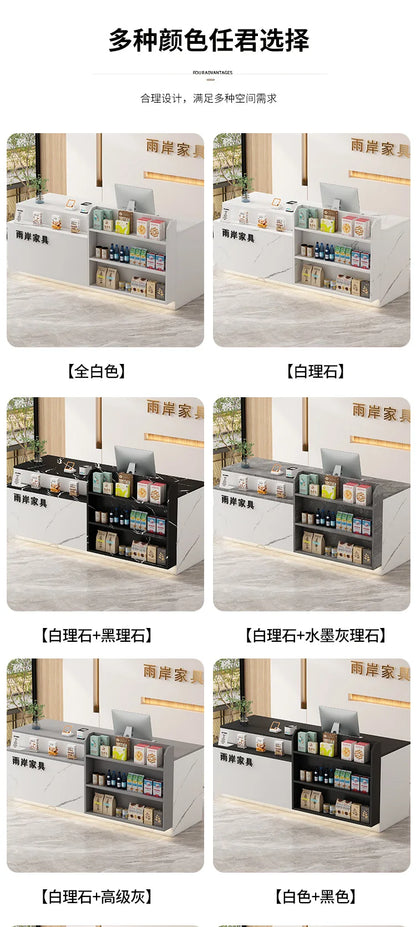 Office Bar Counter Cashier Counter Simple Custom Reception Desk Beauty Salon Escritorio De Recepcion Commercial Furniture