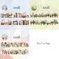 Mr Paper 3rolls/bag Long Life Series White Ink Shaped Tape Masking Tape Handmade DIY Glasses Journal Photo Frame