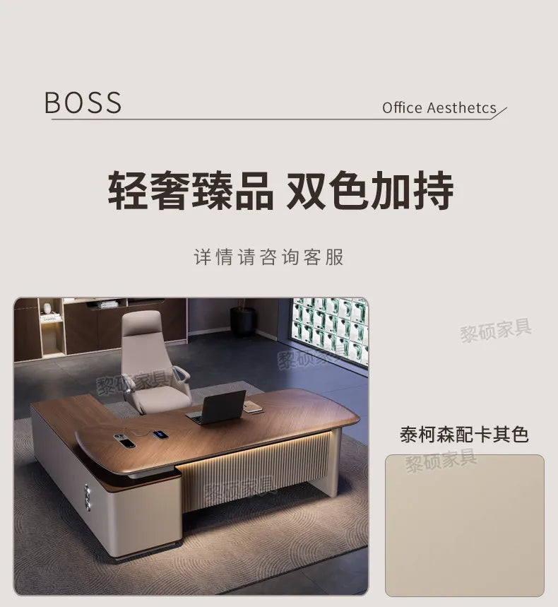 Fashion Large Size Office Desk Luxury Design Save Space Creative Computer Office Desk Executive Meuble Bureau Home Products