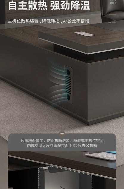 Wooden Lshaped Office Desk Modern Computer Standing Organizers Office Desk Space Saving Escritorio Oficina Postmodern Furniture