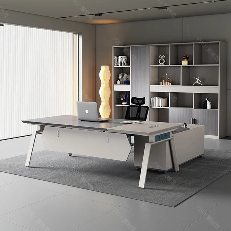 Living Room Lshaped Office Desk Luxury Design Chinese Style Fashion Office Desk Interior Escritorio Oficina Postmodern Furniture