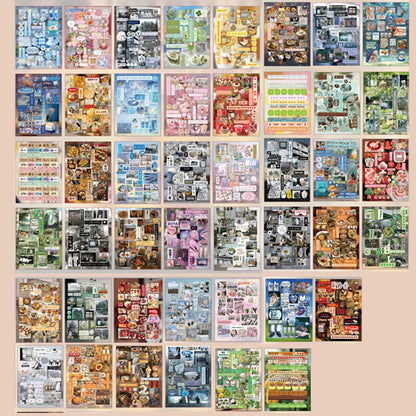 Mr. Paper 45 Sheets/book Creative Sticker Book Used of DIY Phone Case Photo Frame Album Scrapbook Retro Decoration Art Stickers