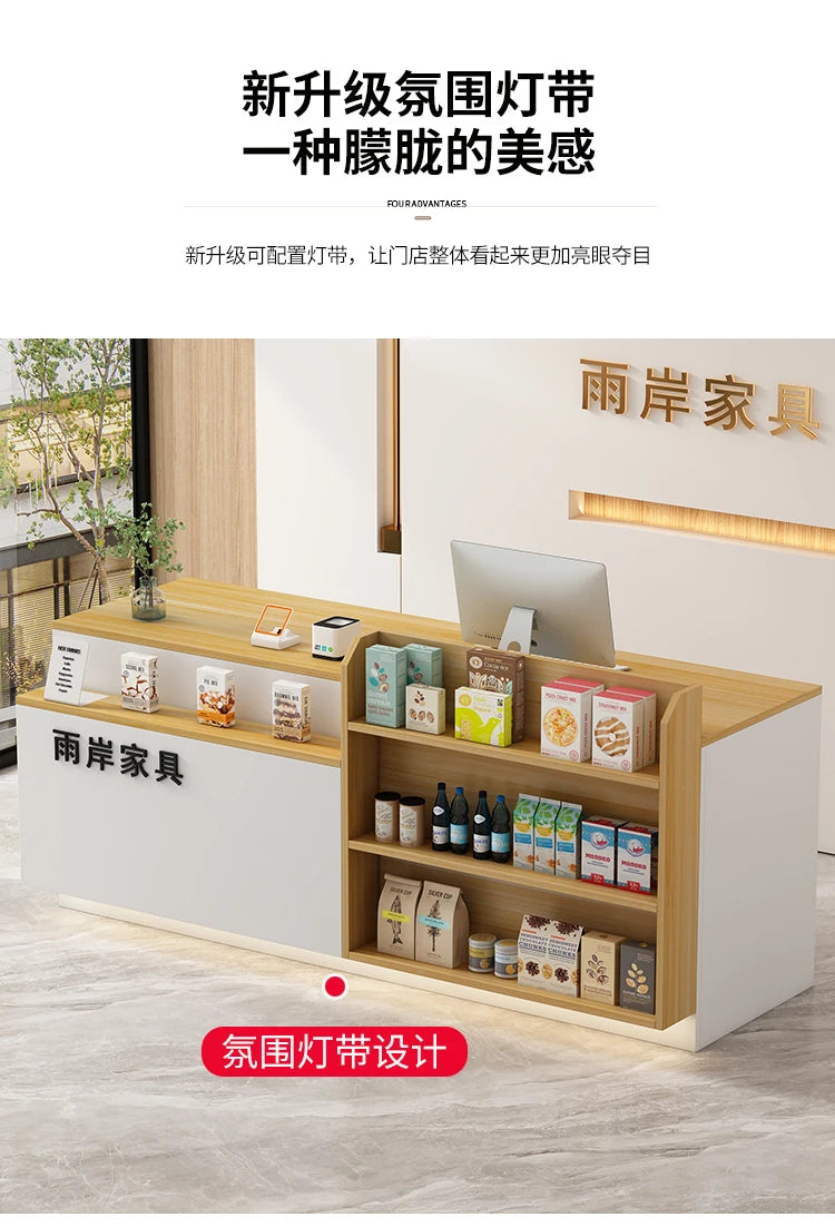 Office Bar Counter Cashier Counter Simple Custom Reception Desk Beauty Salon Escritorio De Recepcion Commercial Furniture