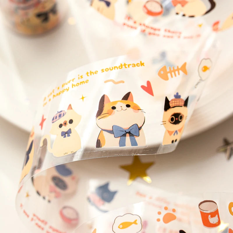 Mr Paper 2rolls/bag kawaii cat and dog diary series tape cute style handbook tape DIY diary photo frame phone case