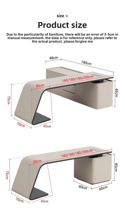 Boss's Desk, Baked Paint Craftsmanship, Office Desk, Modern and Simple Atmosphere, High-end Creative Desk, Light Luxury Style