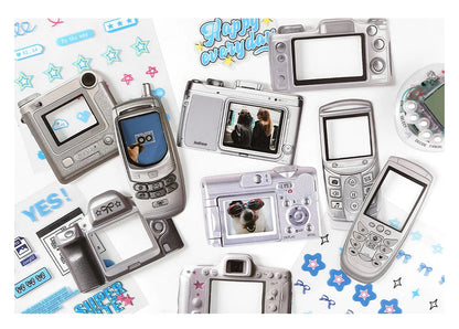 15Pcs/lot Y2K Cute Retro Paper Card Stickers Material Pack Decorative Journal Scrapbooking DIY Photo Frame Collage