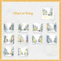 Mr. Paper 6Style 10Pcs/bag Winter Landscape Theme Large Size PET Stickers DIY Handbook Scrapbook Photo Frame Calendar Decoration