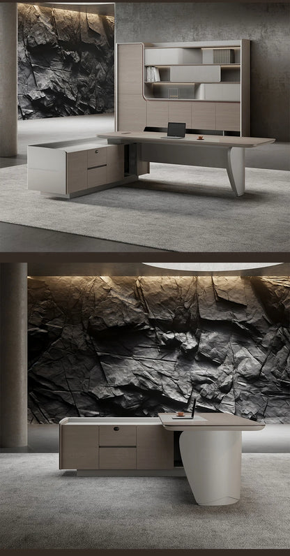 Contemporary Gaming Office Desk Luxury Modern Design Comfortable Workspace Organizer Escritorio Home Office Use Muebles Oficina