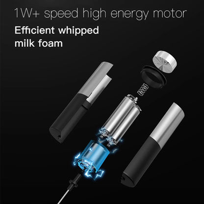 Portable Mini Electric Milk Frother Foamer Coffee Foam Egg Beater Cappuccino Stirrer Food Blender Kitchen with Stand Whisk Tools