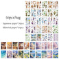 Mr. Paper 1Style 50Pcs/bag Cozy Time Series Sticker Book DIY Handbook Scrapbook Phone Case Photo Frame Calendar
