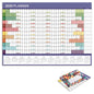New 2025 English Wall Calendar Single Sheet Annual Wall Hanging Calendar Blank Gird Memo Daily Planner Simple Room Decoration