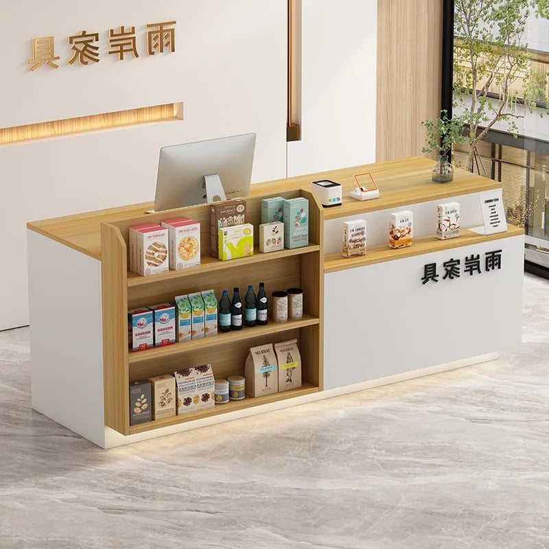Office Bar Counter Cashier Counter Simple Custom Reception Desk Beauty Salon Escritorio De Recepcion Commercial Furniture