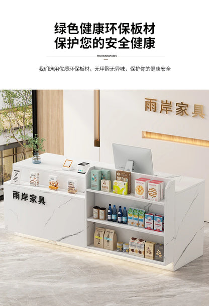 Office Bar Counter Cashier Counter Simple Custom Reception Desk Beauty Salon Escritorio De Recepcion Commercial Furniture