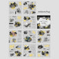 Mr Paper 20Pcs/bag Flower Watercolour Dyeing Foil Stamping Die-cut Sticker Book DIY Handbook Photo Frame Album Calendar