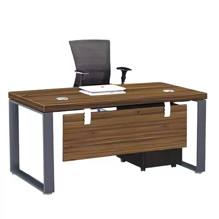 Modern Single Workstation Desk Beautiful Writing Board for Agent Purchase Open-Concept Office Furniture in Wood Home Decor