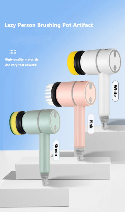 Electric Cleaning Brush USB Rechargeable Automatic Wireless Handheld Kitchen Dishwashing Brush Bathtub Tile Cleaning Brushes