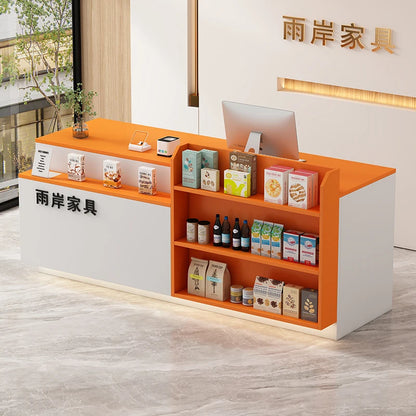 Office Bar Counter Cashier Counter Simple Custom Reception Desk Beauty Salon Escritorio De Recepcion Commercial Furniture