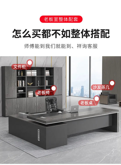 Modern Computer Office Desk Wooden Study Minimalist Save Space Interior Office Desk Fashion Meuble Bureau Ornaments Accessories