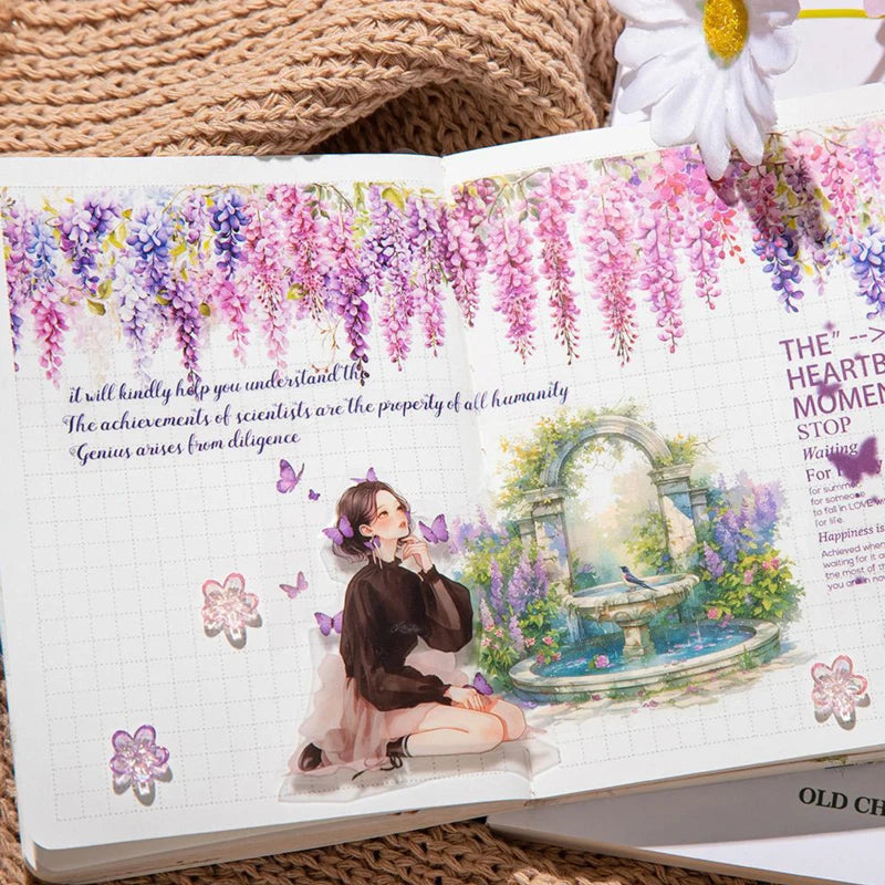 Mr. Paper, 200cm/roll, Flower, Branch, Leaf, Vine Theme Tape, Scrapbook, Photo Frame, Diary, Decorative Sticker Tape