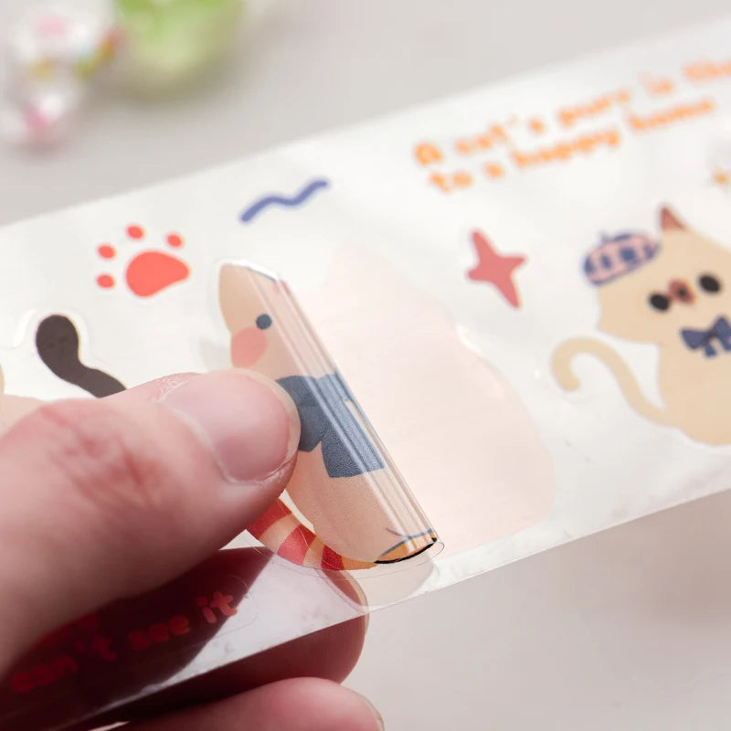 Mr Paper 2rolls/bag kawaii cat and dog diary series tape cute style handbook tape DIY diary photo frame phone case