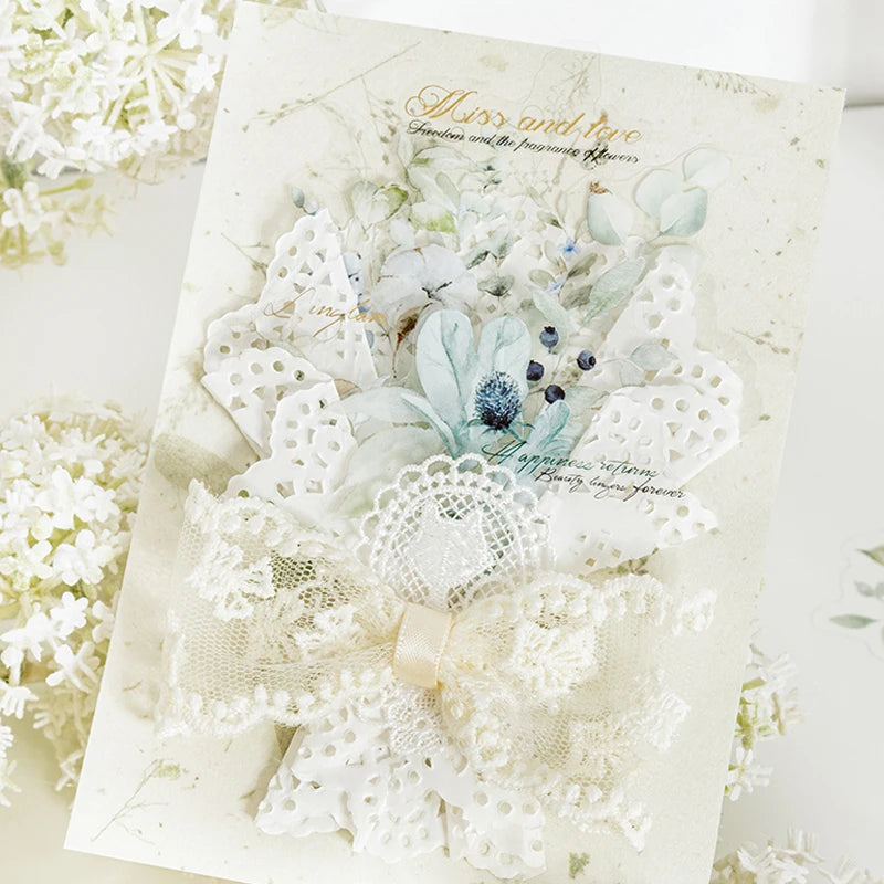 Mr.Paper,20PCS, Plant Themed Stickers, DIY Decorative Scrapbook Notebook Photo Frame Diary Stationery Flower Leaf Stickers Gifts