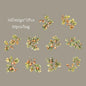6Style 20Pcs/bag Fruit Full of Branches Series Shell Light Stickers Creative Material DIY Handbook Scrapbook Photo Frame