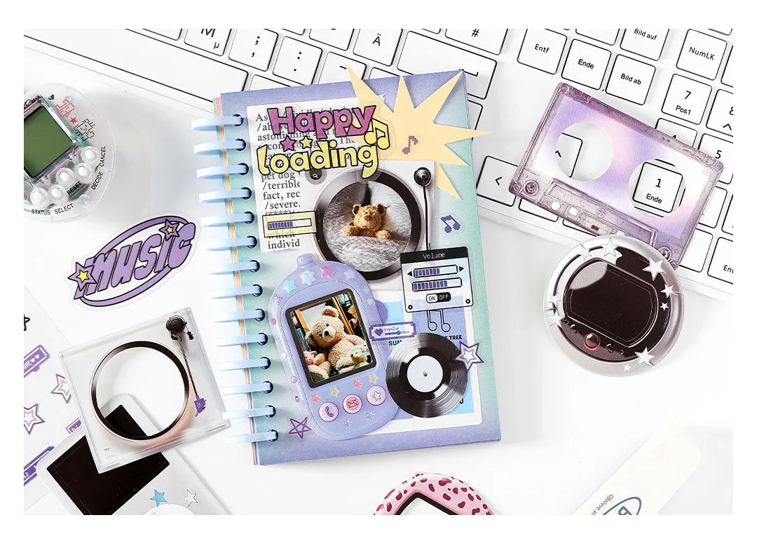 15Pcs/lot Y2K Cute Retro Paper Card Stickers Material Pack Decorative Journal Scrapbooking DIY Photo Frame Collage