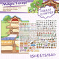 6Style 3Sheets/bag Fun World Stereoscopic Miniature PET Large Scenography Stickers DIY Handbook Scrapbook Photo Frame Notebook