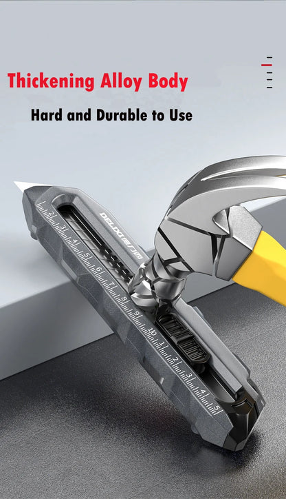 Multifunctional Utility Knife with Ruler and Level High Quality Cutting Tool Heavy-Duty All Steel Thickened Wallpaper Knife