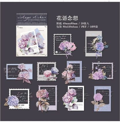 Yoofun 30pcs/lot Vintage Film Boarder Srapbooking Collage Junk Journal Decal Stickers Creative Frame Photo Frame Flower Labels