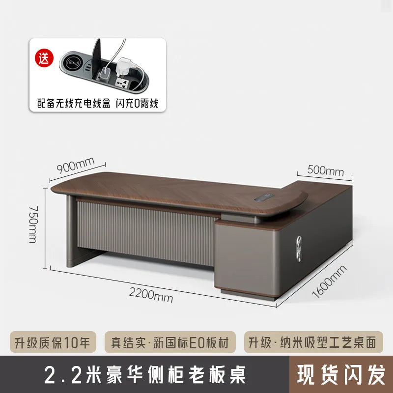 Fashion Large Size Office Desk Luxury Design Save Space Creative Computer Office Desk Executive Meuble Bureau Home Products