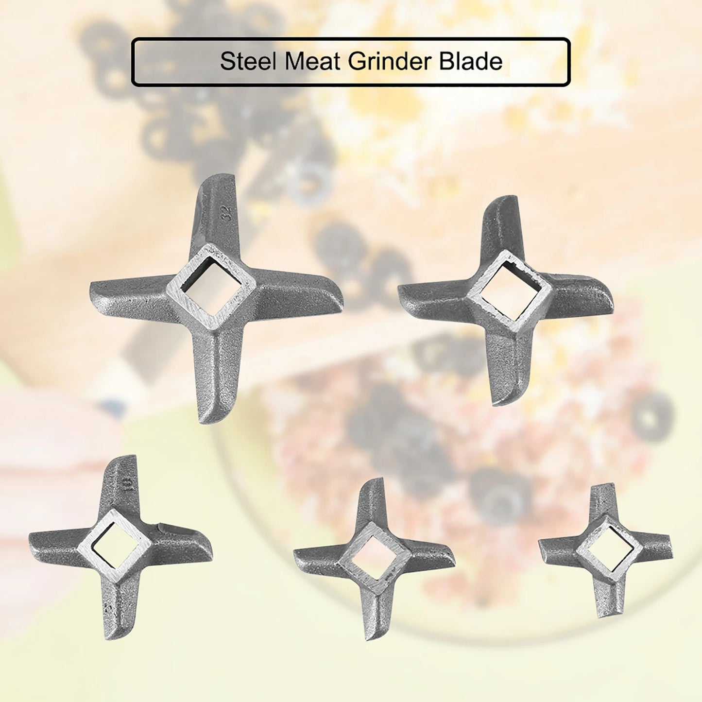 Mincer Blade Cross shaped Professional Steel Kitchen Food Meat Grinder Blade Mincers Cutter Part