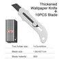 New Stainless Steel Portable Utility Knife Retractable Wallpaper Unboxing Knife Paper Cutter Office School Stationery Supplies