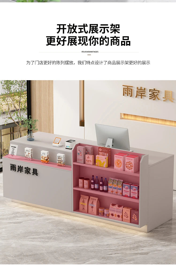 Office Bar Counter Cashier Counter Simple Custom Reception Desk Beauty Salon Escritorio De Recepcion Commercial Furniture