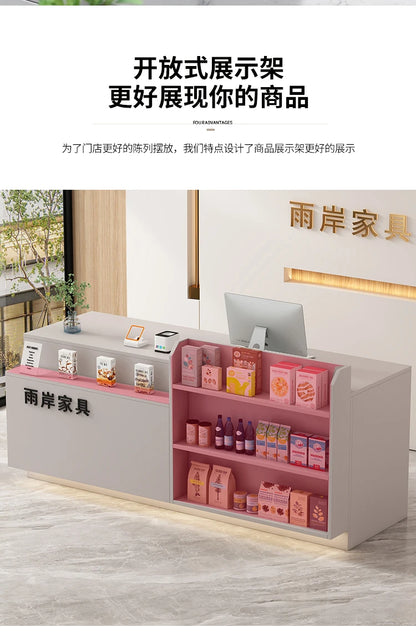 Office Bar Counter Cashier Counter Simple Custom Reception Desk Beauty Salon Escritorio De Recepcion Commercial Furniture