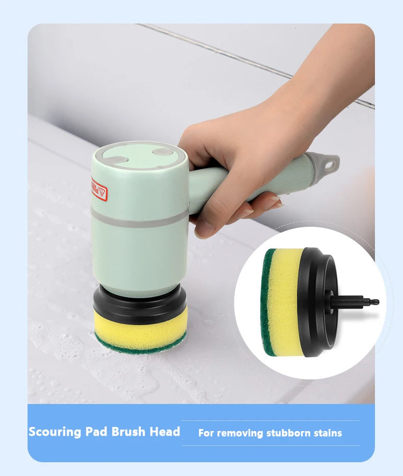 Electric Cleaning Brush USB Rechargeable Automatic Wireless Handheld Kitchen Dishwashing Brush Bathtub Tile Cleaning Brushes