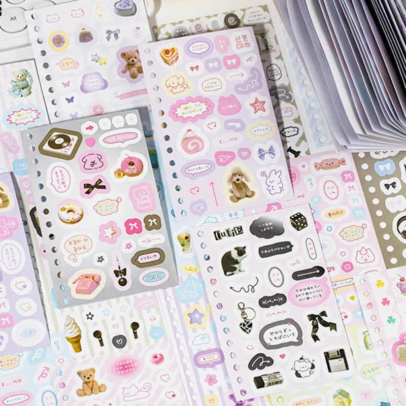 Mr. Paper 4Style 30Pcs/bag Cute Korean coil sticker book DIY creative handbook material photo frame scrapbook calendar
