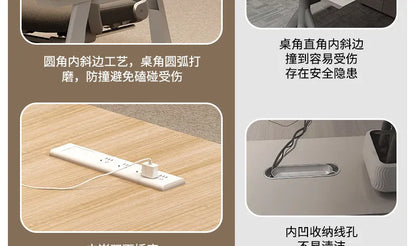 Wooden Study Office Desk Modern Computer Space Saving Luxury Design Safe Office Desk Aesthetic Mesa Ordenador Room Furniture