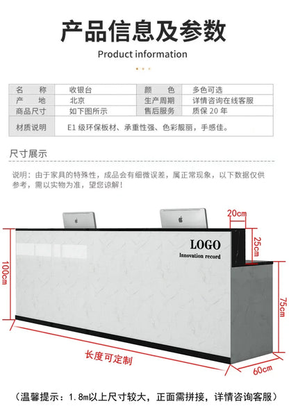 Office Design Reception Desks BeautyModern Checkout Counter Reception Desks Luxury Salon Mostrador Negocio Commercial Furniture