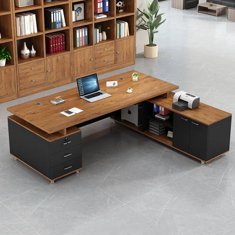 Aesthetic Modern Office Desk Creative Save Space Big Size Fashion Safe Office Desk Professional Mesas Escritorio Home Products