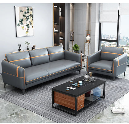 Office Sofa Simple Modern Business Meeting Leisure Lounge Area Reception Simple Office Sofa Coffee Table Combination