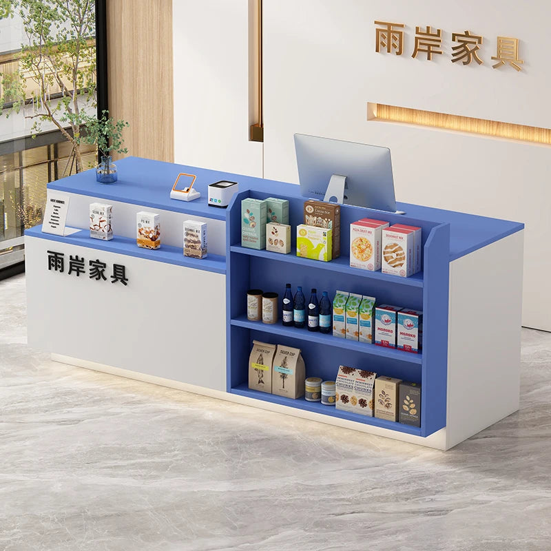 Office Bar Counter Cashier Counter Simple Custom Reception Desk Beauty Salon Escritorio De Recepcion Commercial Furniture