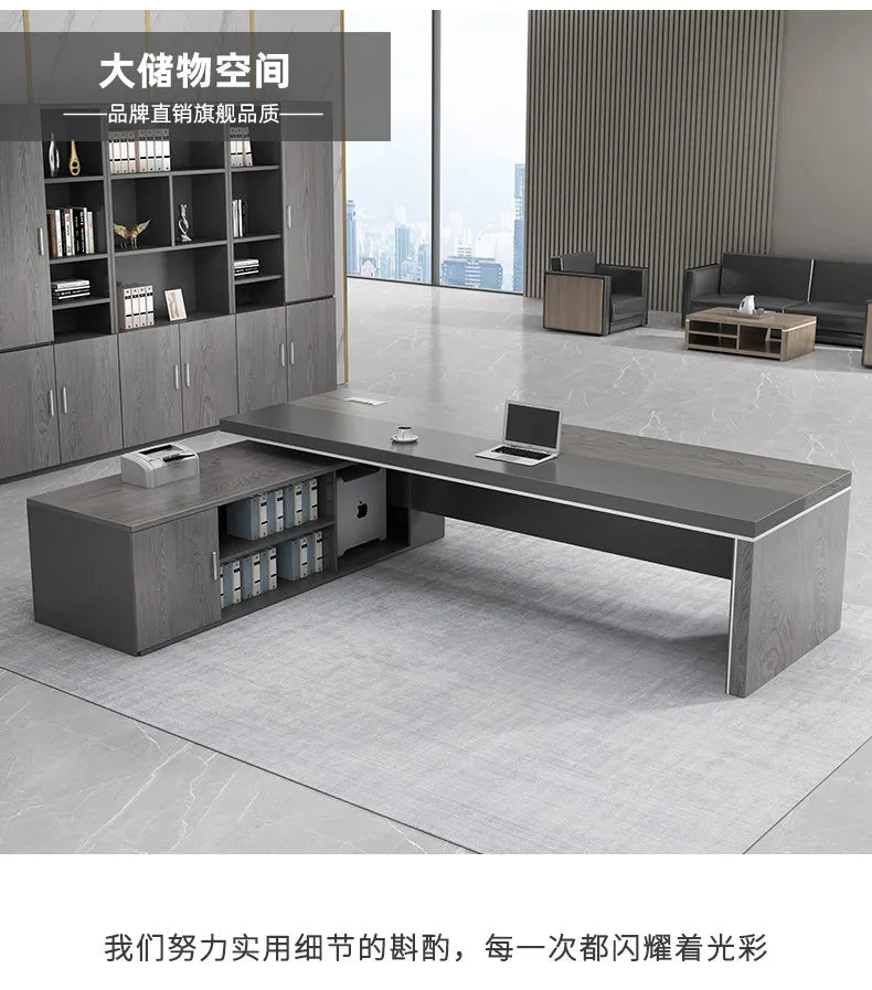 Modern Computer Office Desk Wooden Study Minimalist Save Space Interior Office Desk Fashion Meuble Bureau Ornaments Accessories