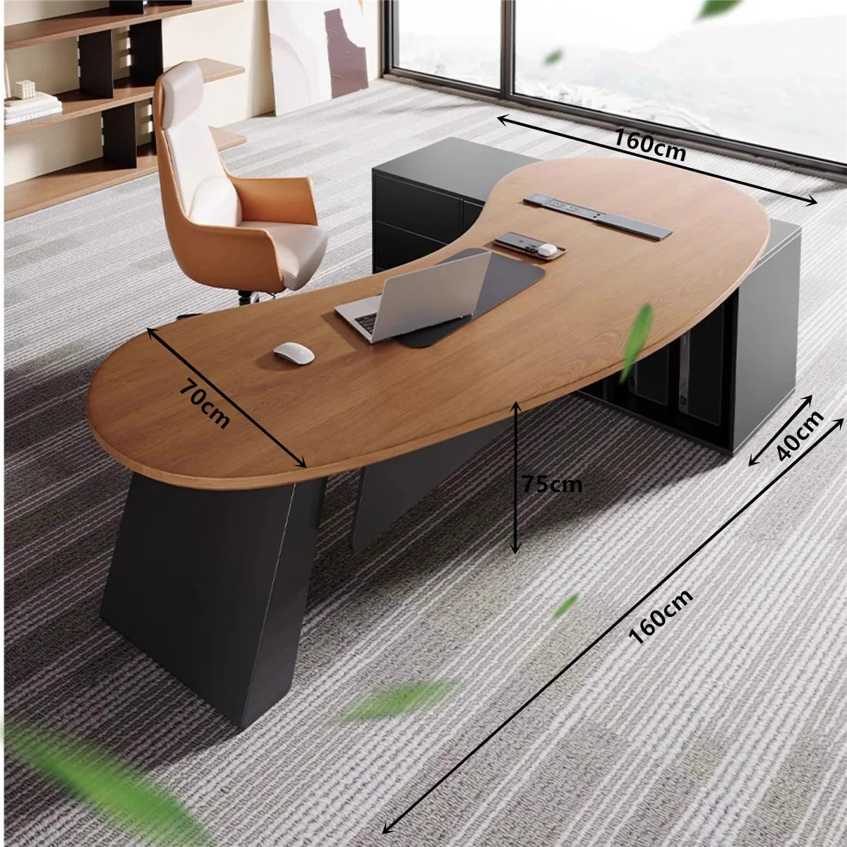 Wooden Study Office Desk Modern Computer Gaming Standing Long Executive Office Desk Luxury Escritorio Oficina Home Products