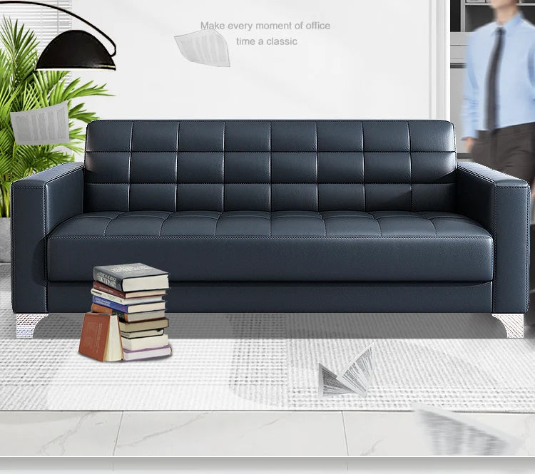 Office Sofa Business Reception Modern Simple Guest Single Three-person Office Sofa Coffee Table Combination Set