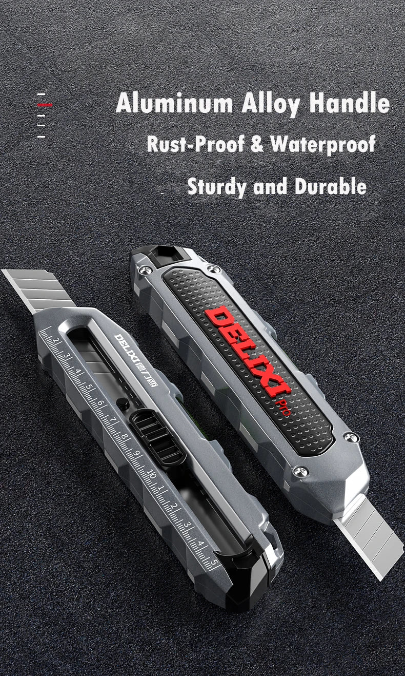 Multifunctional Utility Knife with Ruler and Level High Quality Cutting Tool Heavy-Duty All Steel Thickened Wallpaper Knife