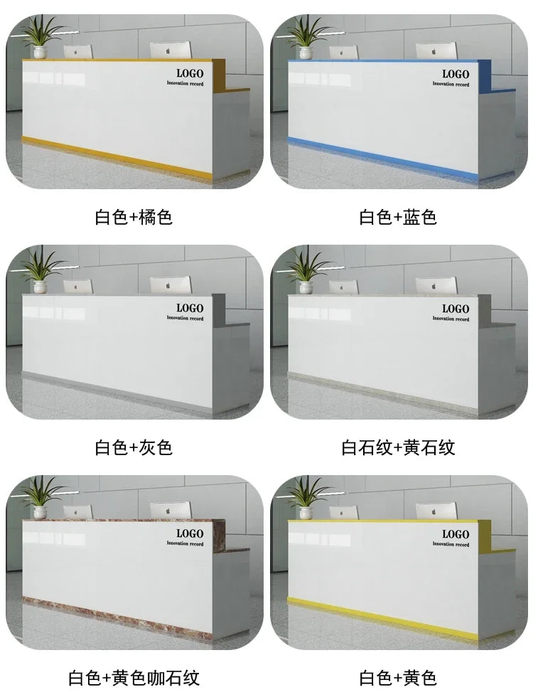 Office Design Reception Desks BeautyModern Checkout Counter Reception Desks Luxury Salon Mostrador Negocio Commercial Furniture