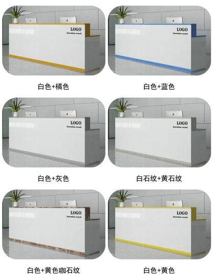 Office Design Reception Desks BeautyModern Checkout Counter Reception Desks Luxury Salon Mostrador Negocio Commercial Furniture